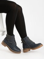 Cali Navy Waterproof Ankle Boot