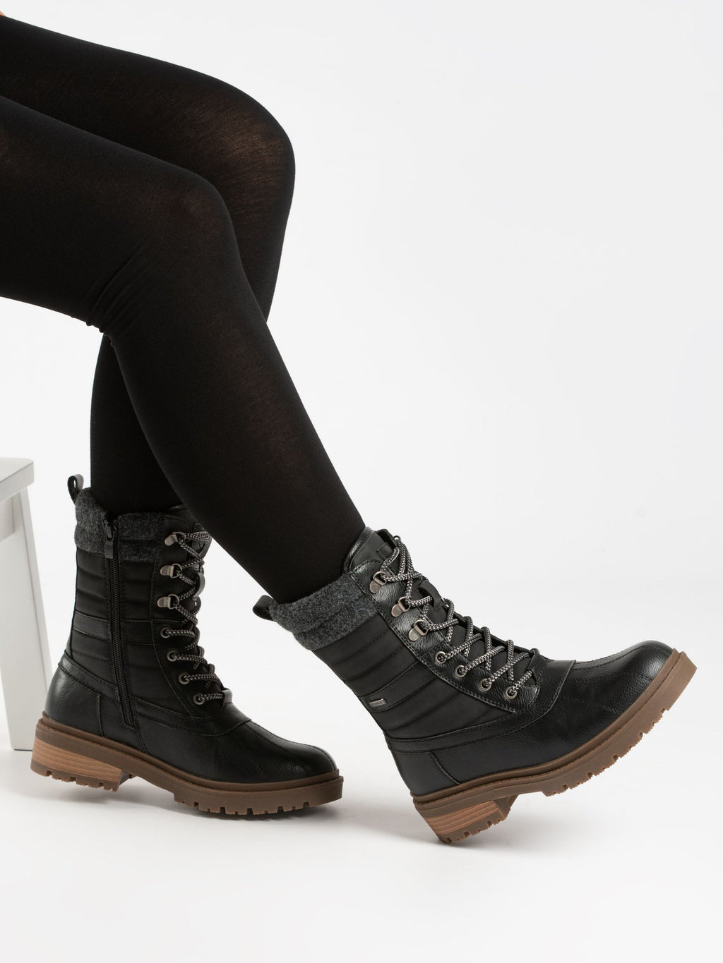 Marla Black Ice Grip Waterproof Mid Boot