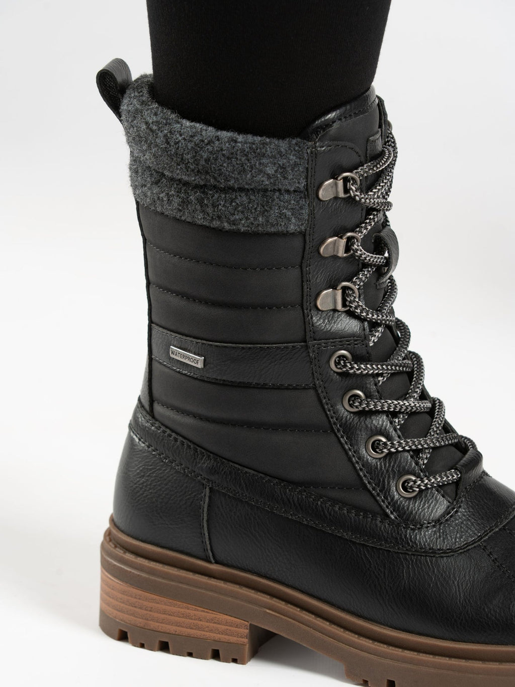 Marla Black Ice Grip Waterproof Mid Boot
