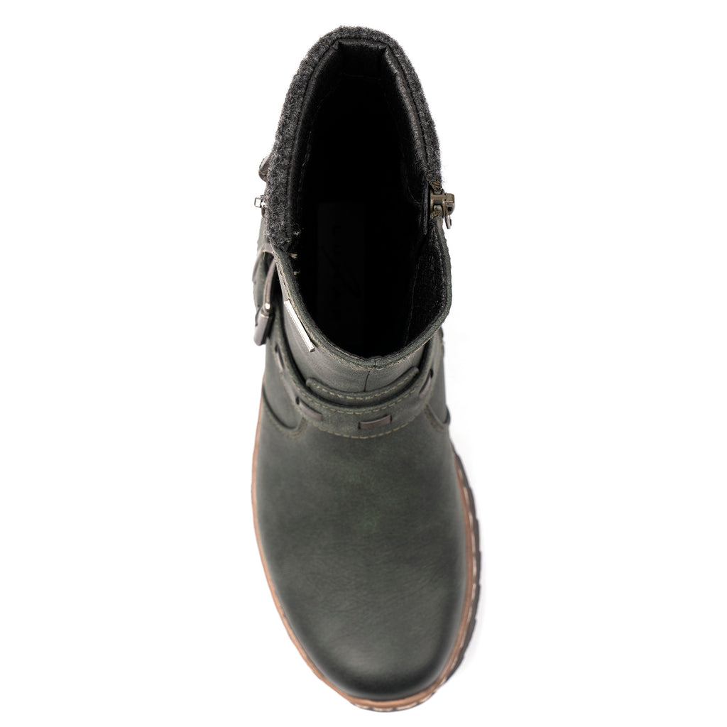 Haley Green Waterproof Ankle Boot