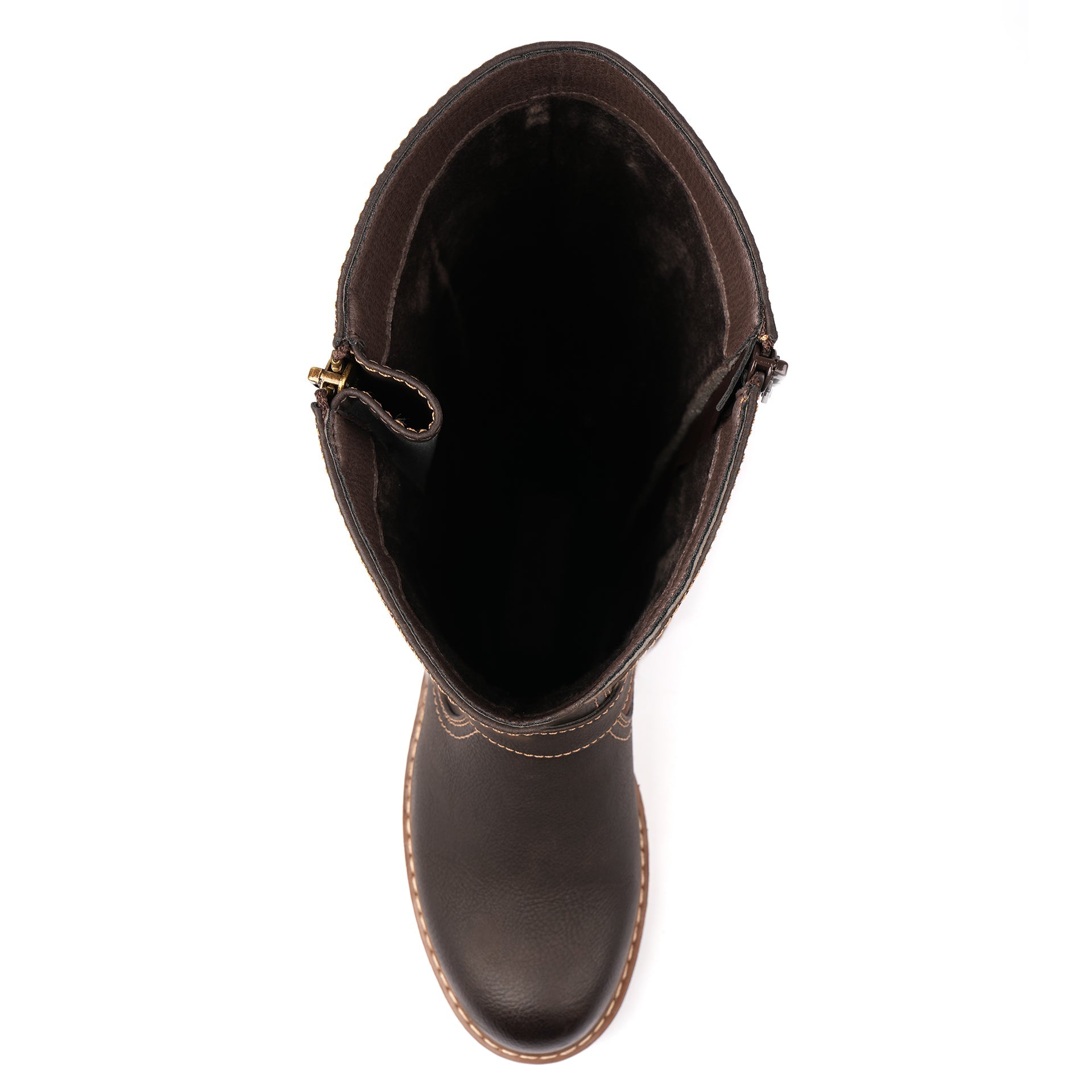 Joy Brown Waterproof Expanding Calf Long Boot