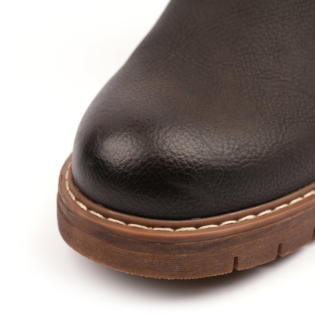 Joy Brown Waterproof Expanding Calf Long Boot