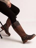 Joy Brown Waterproof Expanding Calf Long Boot