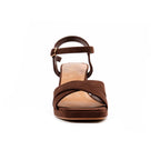 Justina Dark Brown Heel Sandal