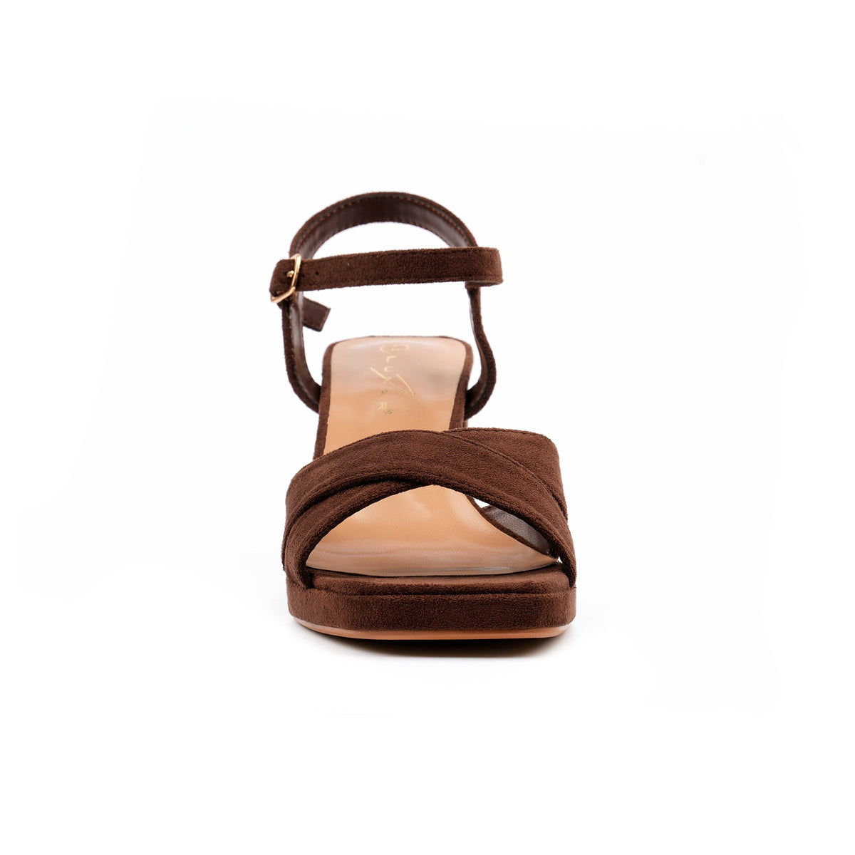 Justina Dark Brown Heel Sandal