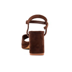 Justina Dark Brown Heel Sandal