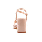 Justina Nude Patent Block Heel Sandal