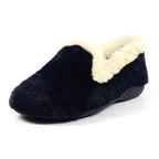 Shake Navy Fur Trim Slipper