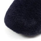 Shake Navy Fur Trim Slipper